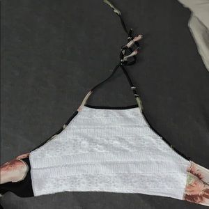 Open back halter top